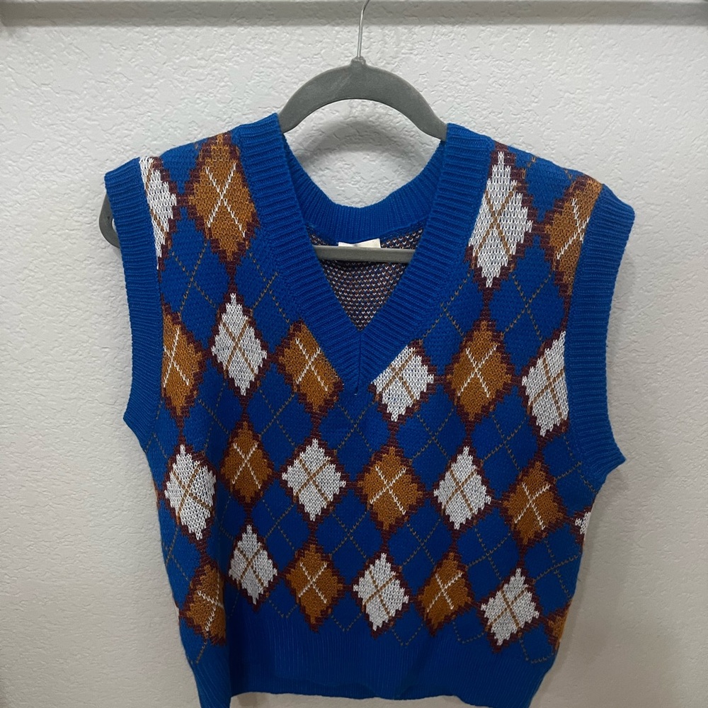 Blue sweater vest